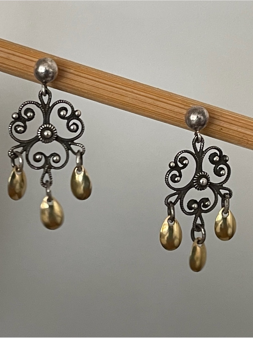 Vintage Norwegian Earrings. Sterling.